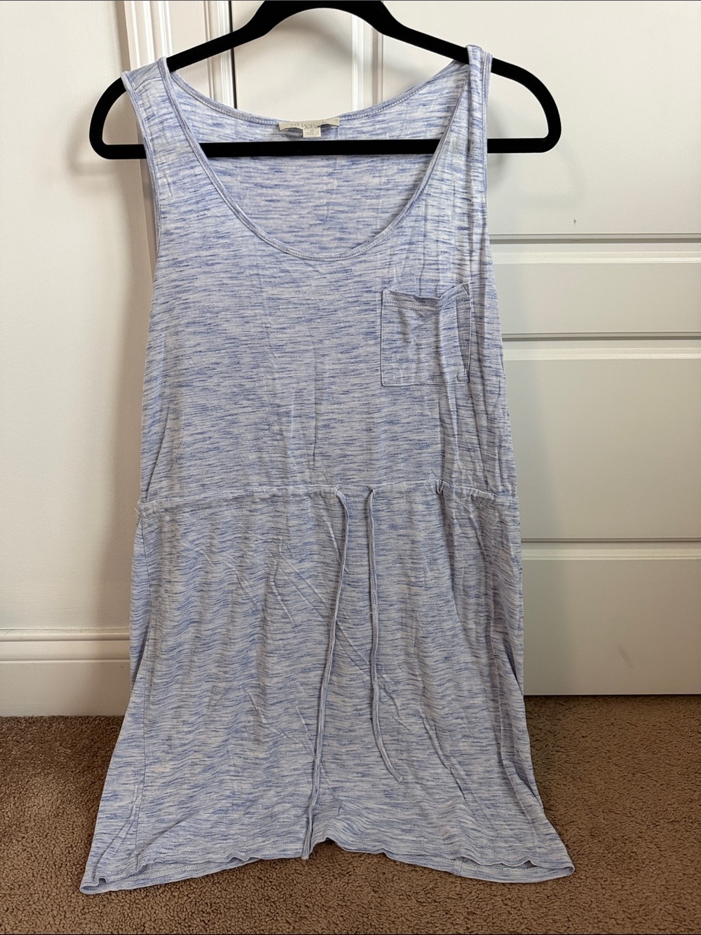 Olive & Oak Light Blue Heathered Tank Dress
